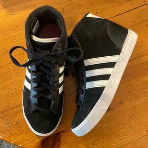 ADIDAS cloudfoam high top suede sneaker